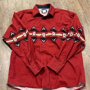 Wrangler Red and Black Western Shirt